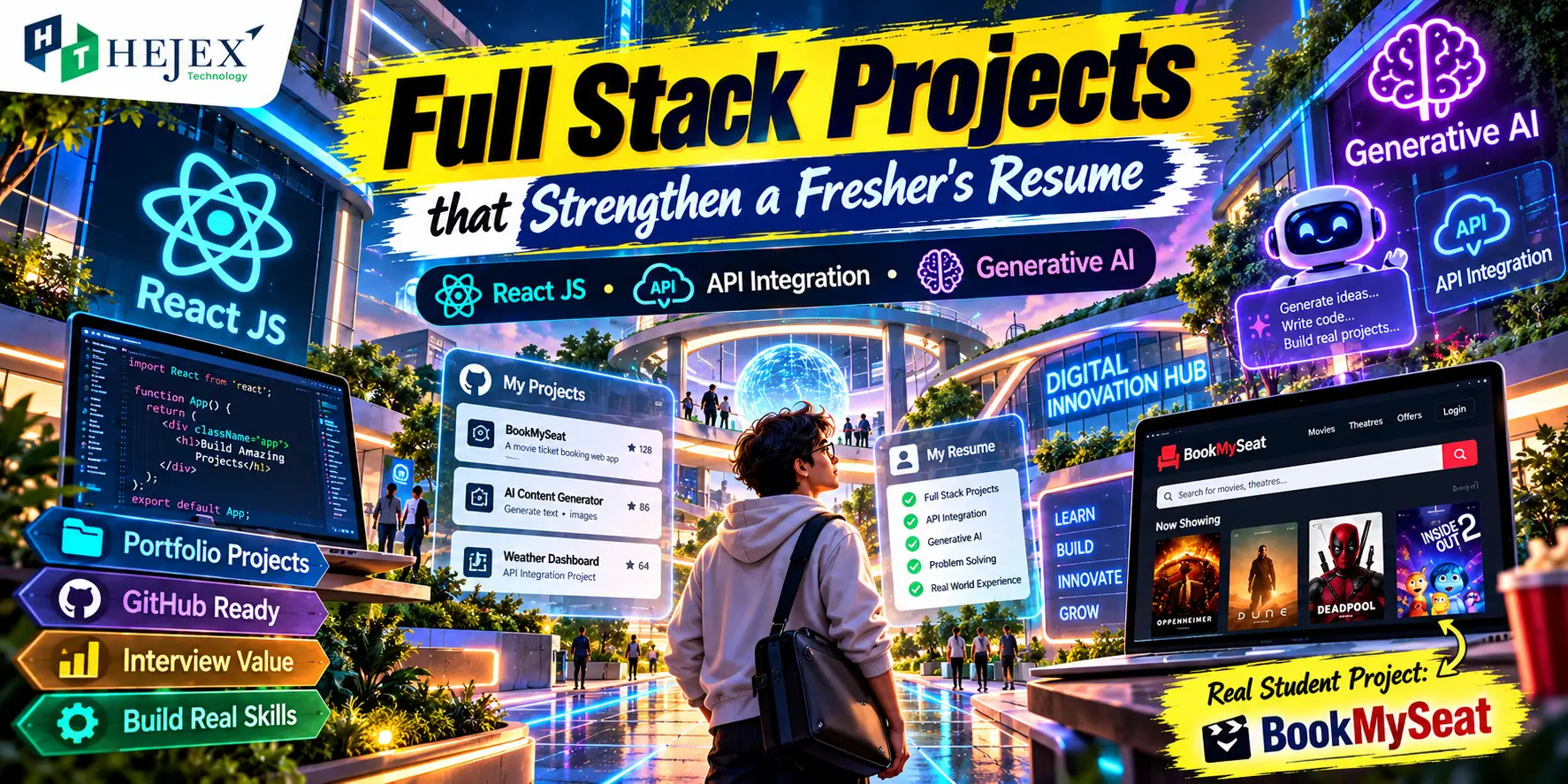 Full Stack Projects That Strengthen a Fresher's Resume - React JS, API Integration and Generative AI