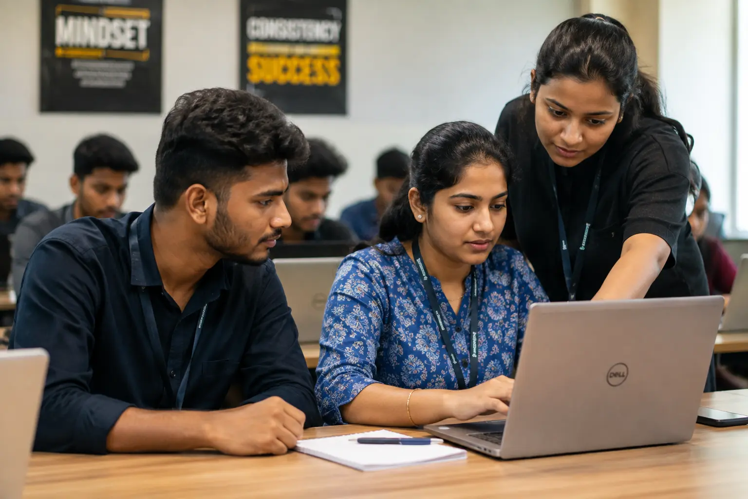 Students learning at Hejex Technology in Chennai
